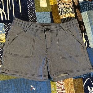 Prana Navy and White Striped Women's Shorts